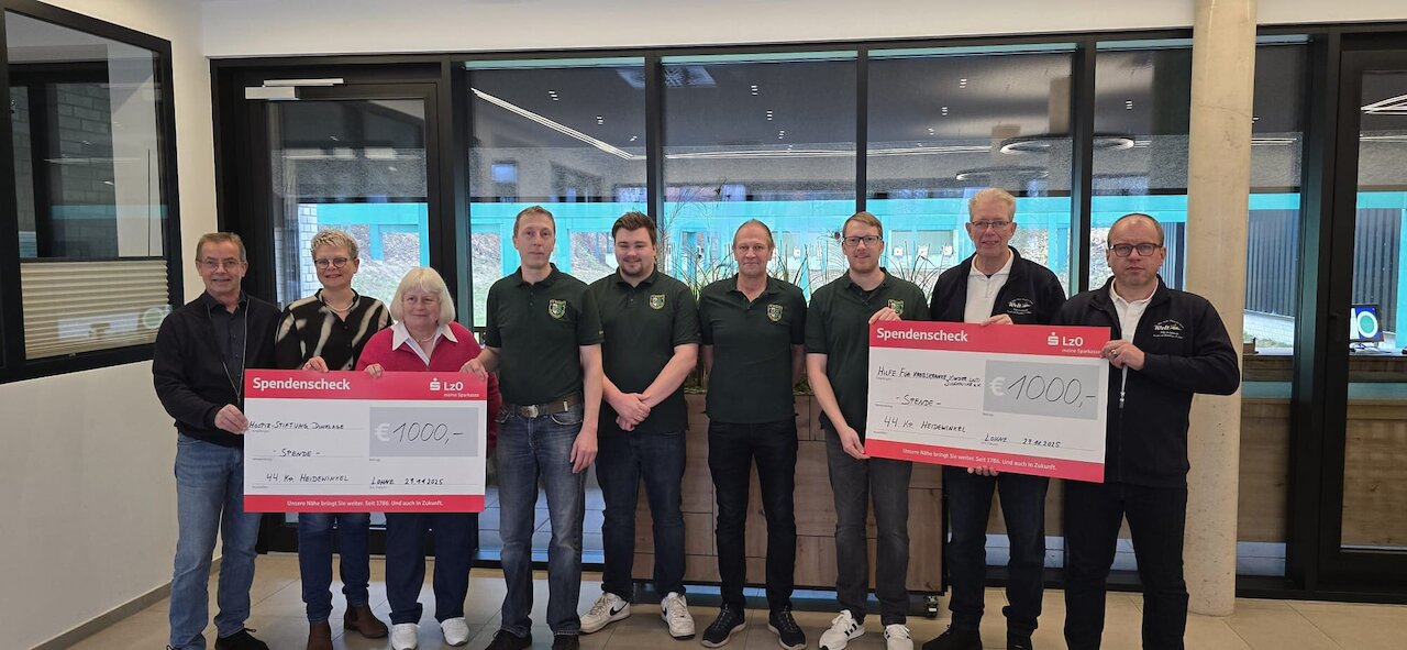 44. Kp. Heidewinkel übergibt Spenden
